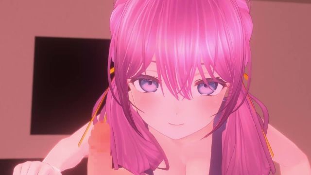 [ほろぽん] 巨乳学校泳装双马尾妹妹的嘴巴奉仕～起床编～【3D动画】